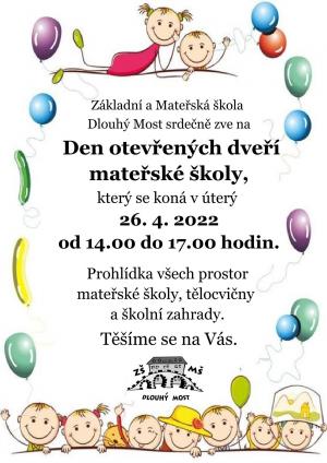 MŠ -Pozvánka na den otevřených dveří 1